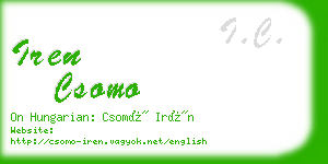 iren csomo business card